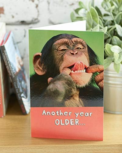 Az egyesült KIRÁLYSÁG Üdvözlet Vicces Születésnapi képeslap - Majom Szülinapi Kártyát - Vicces Kártya Neki - Vicces Kártya