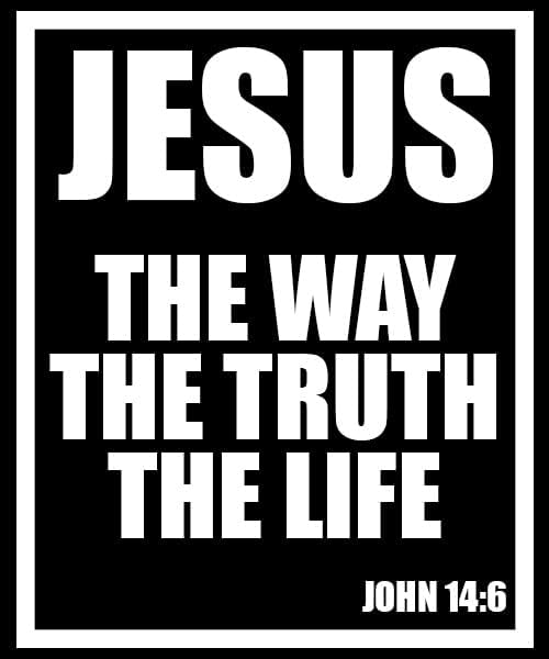 Jézus az Út, Az Igazság, Az Élet, Matrica (János 14:6 Bibliai Vers Matrica, Higgy Az Úr Krisztus Vinil az Autók, Teherautók, Hűtő, Laptop,