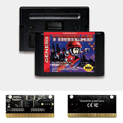Aditi Tinhead - USA Címke Flashkit MD Electroless Arany PCB Kártya Sega Genesis Megadrive videojáték-Konzol (Régió-Mentes)