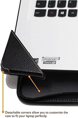 Broonel - Kontúr Sorozat - Fekete, nagy teherbírású Bőr védőtok - Kompatibilis ASUS Vivobook 14X (M1403) 14 Laptop