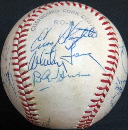 Freddie Lindstrom Stan Musial Hall Of Fame Multi Aláírt Baseball PSA DNS-COA - Dedikált Baseball