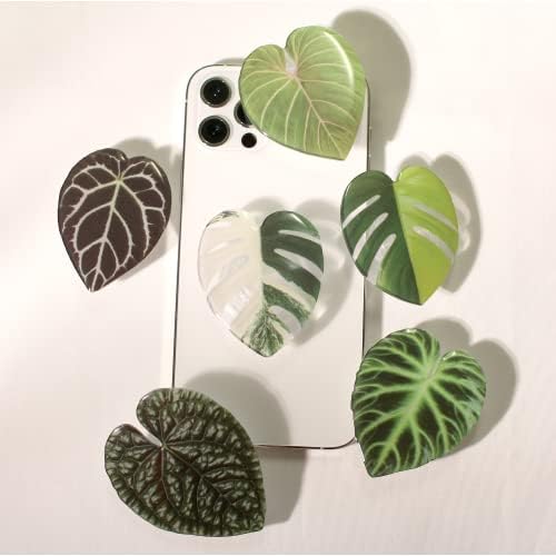 COMMONKUNST Trópusi Ritka Levél Növény Multi Funkcionális Összecsukható Bővíthető Mobiltelefon Grip & Kicktand (Albo Monstera)