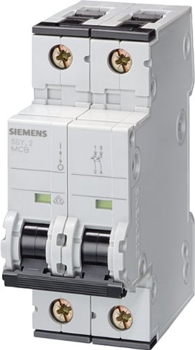 Siemens 5SY62167 Kiegészítő Protector, UL 1077 Névleges, 2 Pólusú Megszakító, 16 Ampere Maximális, Kioldási Karakterisztika