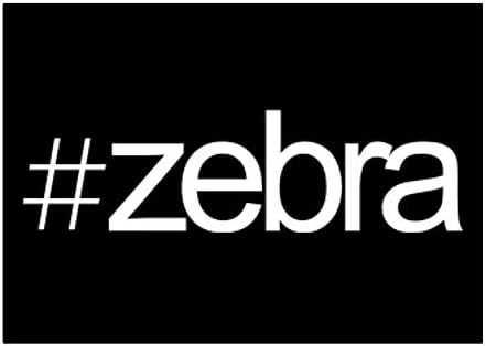 Teeburon Hashtag Zebra Félkövér Szöveg Matrica Csomag x4 6x4