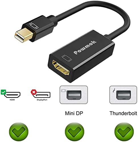 A 4K Mini DisplayPort-HDMI Adapter, Mini DP(Thunderbolt Port Kompatibilis) - HDMI MacBook Air/Pro a Microsoft Surface Pro/Dokkoló,
