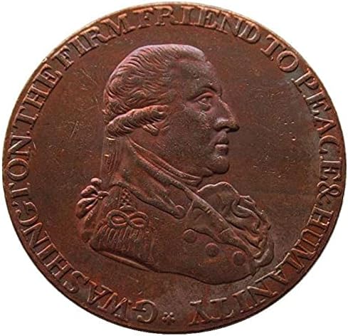 Amerikai Érmék Fél Penny Washington 1795 Réz Érme, Külföldi Replika