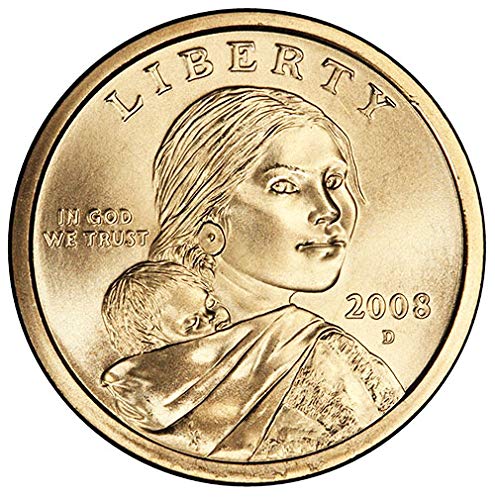 2008 D selyemfényű Sacagawea Dollár Választás Uncirculated MINKET Menta
