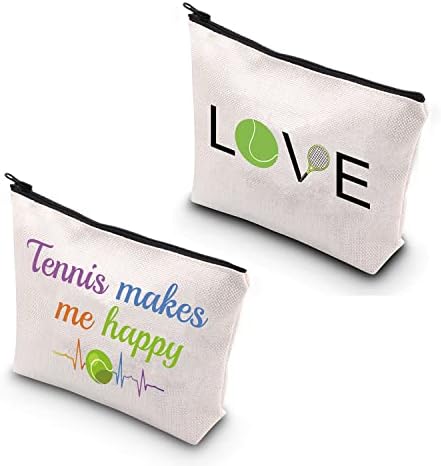CMNIM Tenisz Smink Táska Tenisz Ajándékok Teniszező Kozmetikai Táska Ajándék Tenisz Tenisz Szerelmeseinek Boldog utazó Táska
