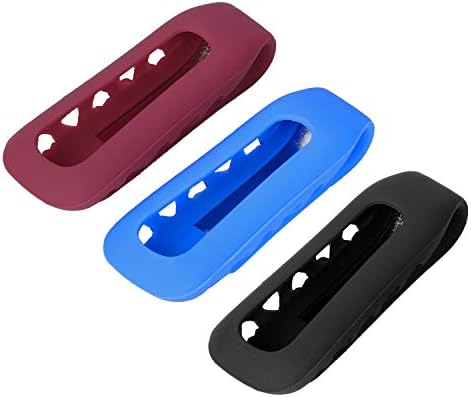 [3 Pack-Fekete,Kék,Piros] [3-Fekete] Kompatibilis Klip tartó Csere Fitbit Egy, AKWOX [rázkódásálló][ Shatter-Rezisztens] Védő