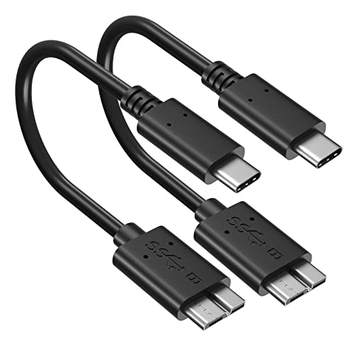 Besgoods Rövid Mikro-B USB-C Kábel, 8 inches Külső merevlemezt, USB Kábel 3.1 Gen1 Gyors Adatátvitel 5Gbps Kamera Csere Kábel Kompatibilis