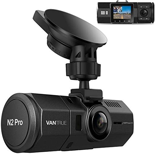 Vantrue N2 Pro Über Kettős 1080P Kamera, 2.5 K 1440P Elülső Kamera, Elöl, Belső Dash Fényképezőgép w/Infravörös éjjellátó, 24h mozgásérzékelés