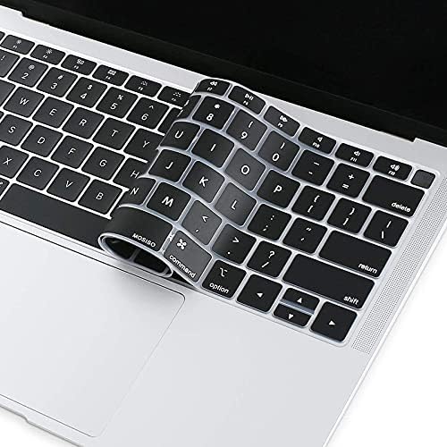MOSISO Keyboard Cover Kompatibilis MacBook Air 13 hüvelykes 2019 2018 Kiadás A1932 Retina kijelzős, Érintőképernyős, ID, Vízálló