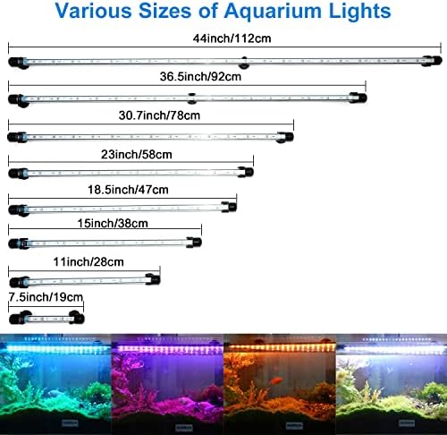 VARMHUS LED Akvárium Fény,akvárium Fény Távirányító&ALKALMAZÁS, Vezérlés,DIY Teljes Spektrumú Választható Szín&Intelligens Időzítés,