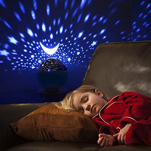 LXDZXY Projektor Csillagos Éjszakai Fény,a Gyerekek Hálószoba Decor Projektor Forgó Óvoda Éjszakai Fény Led Baba Lámpa a/Lila /