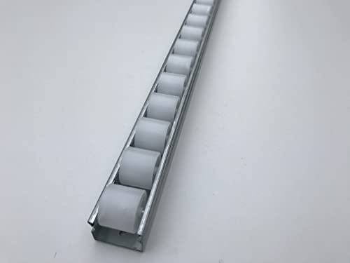 SKX Anyagmozgató Roller Pálya Flow Vasúti Roller Gravitáció Szállítószalag Műanyag Kerekek Átmérője 28 mm Fehér (Hossz: 0,5 m)