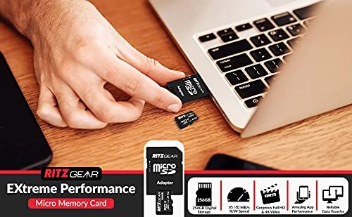 Ritz Felszerelés 64 gb-os Micro SD Kártya, microSDXC Full HD & 4K UHD, UHS-én, U3, A1, V30, C10 Memória Kártya + Adapter for Android Okostelefonok,
