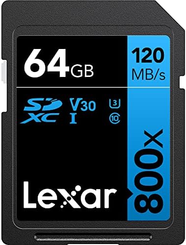Lexar 64 gb-os Nagy Teljesítményű 800x UHS-én SDXC Memóriakártya Kék-Sorozat - (3 Csomag)