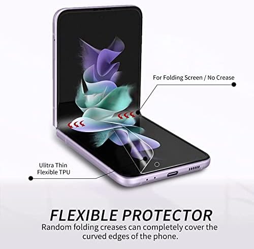 Seyoulala Galaxy Z Flip 3 5G képernyővédő fólia (2 Set=5 DB), 1 DB Külső(Első) Samsung Z Flip 3 5G Adatvédelmi képernyővédő