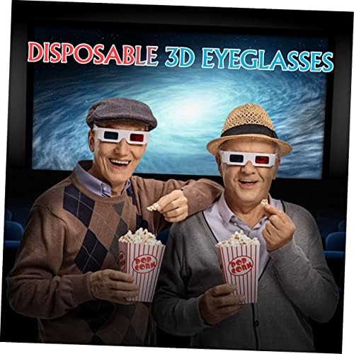 KOMBIUDA 80 Db Papír 3D Szemüveg Eldobható Szemüveg a 3D-s Filmek Anaglif Szemüveg 3D-s Film Szemüveg a 3D-s Filmek Szemüveg