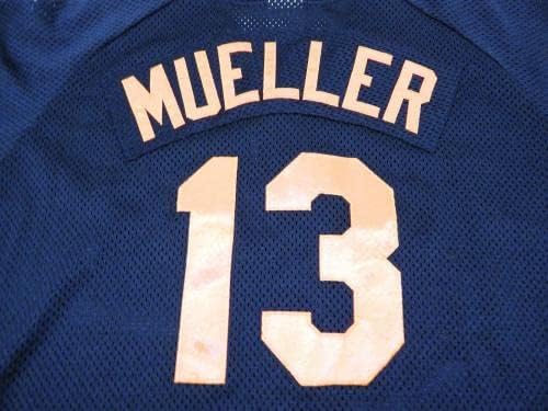 2007 Baltimore Orioles Scott Mueller 13 Játék Használt Fekete Jersey Ex ST GCL XL 602 - Játék Használt MLB Mezek