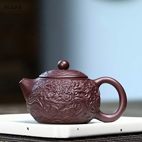 WIONC teáskannában Lila Agyag Xishi Szűrő Teáskannák Szépség Vízforraló Nyers Érc Kézzel készített Tea Set Szabott Drinkware