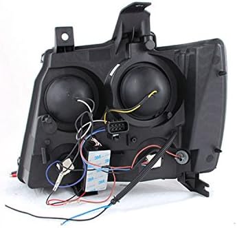 Anzo USA 111109 Chevrolet Projektor Fekete Egyértelmű AmberHeadlight Közgyűlés - (Eladott Pár)