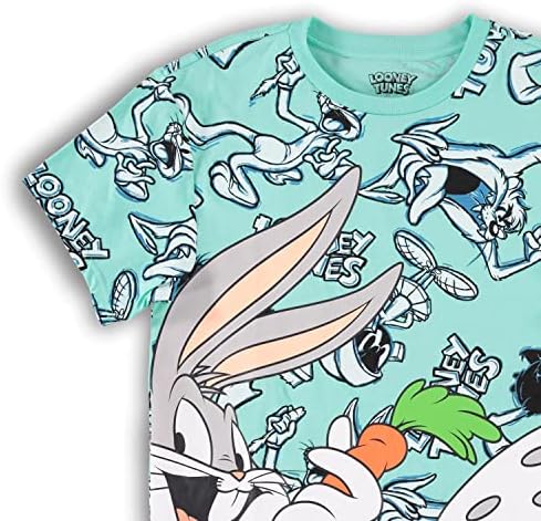 Looney Tunes Férfi Marvin Ing - Bugs Bunny Marvin, A Mars, illetve Taz Space Jam Tee - 90-es Klasszikus Allover Póló