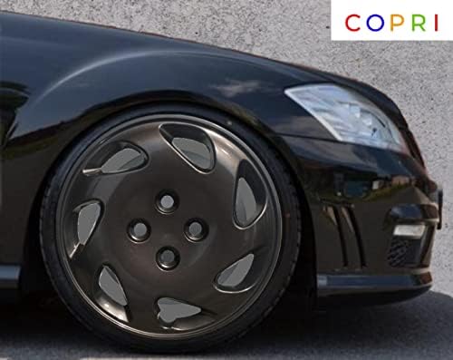 Copri Készlet 4 Kerék Fedezze 14 Colos Dísztárcsa Fekete Bolt-On Illik Opel/Vauxhall