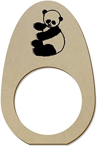 Azeeda 5 x 'Ül Panda' Fa Szalvéta Gyűrű/Jogosultjai (NR00052853)