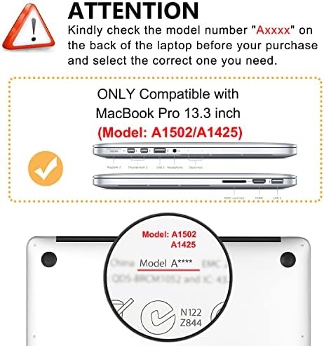 iDonzon Esetben a MacBook Pro 13 hüvelykes (A1502/A1425, 2012-2015 Kiadás), a 3D-s Hatás Matt Világos Lásd Kemény Borító & Keyboard Cover Kompatibilis