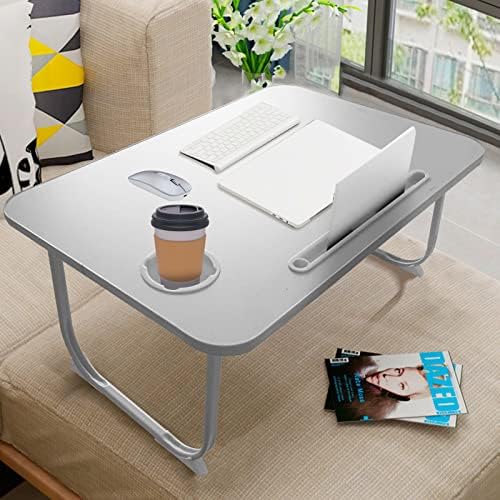 Asztal Ágy Asztal Összecsukható Kör Asztal Ágy Asztal pohártartó Tanulmány, Asztal Ágy Asztal Eszik, Laptop Tökéletes Otthoni Irodába, Hálószobába,Fehér