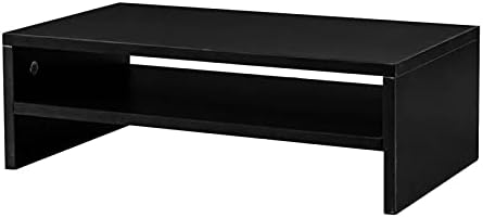 NC 2-Rétegű Fa Kar Kelő Asztal Tárolás Szervező 16.7 colos Számítógép Monitor Állvány, Clamp Asztal TV Polc Kelők