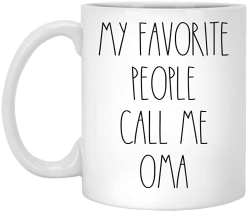 Oma - A Kedvenc Emberek Oma Bögre, Oma Rae Dunn Ihlette, Rae Dunn Stílus, Születésnap - Boldog Karácsonyt - anyák Napja, Oma Kávét 11oz