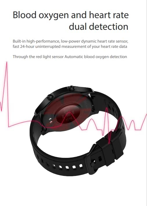 BENIO Sas Smart Óra Fitness Tracker,pulzusmérő,Vér Oxigén Követés,12 Sport Mód,1.32 Hüvelykes érintőképernyő Smartwatch Fitness