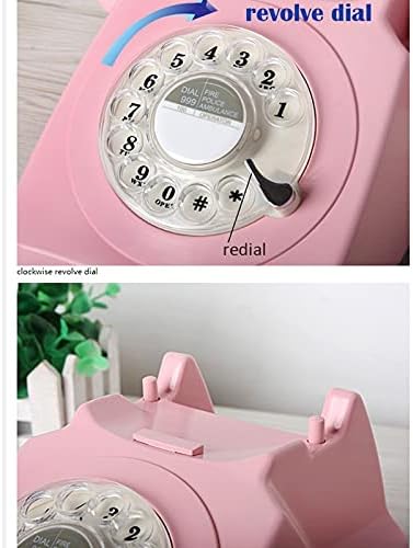 UXZDX CUJUX Európa Stílus Forog Számlap Vintage Vezetékes Telefon, Műanyag Home Office Retro Vezeték Vezetékes Vezetékes Telefon (Szín :