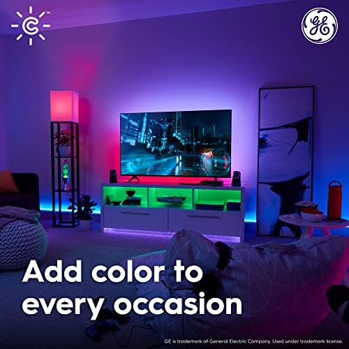 A GE Lighting CYNC Smart LED Izzók, színváltó, Bluetooth, Wi-Fi, Működik, Alexa, a Google Haza, G25 Globe Izzók (2 Csomag)