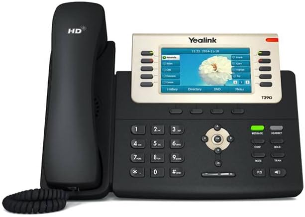 Yealink SIP-T29G IP Telefon, 16 Vonal. 4.3 Colos Színes Kijelző. USB 2.0, Dual-Port Gigabit Ethernet, 802.3 af PoE Adapter Nem Tartozék