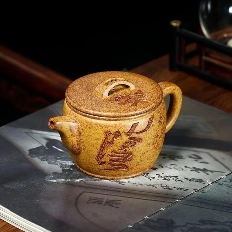 MMLLZEL 230ml Híres Lila Agyag Teáskanna High-end Kézzel készített Nagy Átmérőjű teáskannában Vízforraló Kínai Zisha Tea Kollekció
