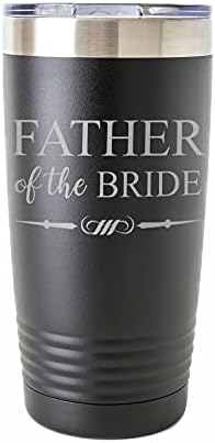 Polar Teve a Menyasszony Apja Rozsdamentes Acél Kávé Dobon Utazási Bögre 20 oz Esküvői Ajándék, Fekete