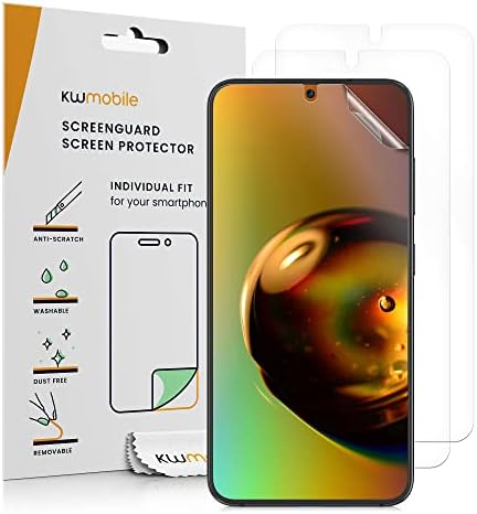kwmobile 3 Képernyő Védő Kompatibilis a Samsung Galaxy S23 - a keletkező gázt képernyővédő fólia, Kristálytiszta Kijelző, Fólia Csomag Telefon