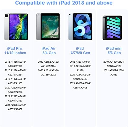 Stylus Toll iPad Palm Elutasítás, Tilt Érzékeny a Mágneses Design, ipad Ceruza Kompatibilis a 2018-as, majd Később Modell(iPad Pro 2021 11/12.9