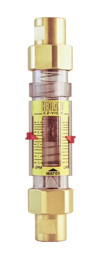 Hedland H624-016 EZ-Nézet Áramlásmérő, Polysulfone, Használható Víz, 1.0 - 16 gpm Áramlási Tartomány, 1/2 NPT Női