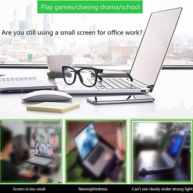 BKGDO Nagyító Szemüveg,Képernyő Nagyító Erősítő Legújabb Verzió, 3D Képernyő Nagyító Laptop, Nagyító, Olvasás, 3X Nagyítás/Nagyító Lap Fresnel