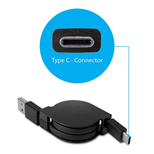 BoxWave Kábel Kompatibilis a Bang & Olufsen Beosound Vizsgálja - miniSync - USB A-USB-C-Típusú, Visszahúzható Kábel - USB A-USB