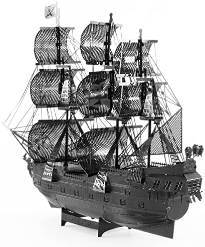 Fém Föld Fascinations Prémium Sorozat Black Pearl Hajó, Fekete Verzió 3D-s, Fém Modell Kit Csomag Csipesz