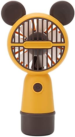 Kézi Ventilátor, USB Újratölthető Mini Ventilátor Ergonomikus Aranyos Egér Alakú Utazási Diák (Barna)