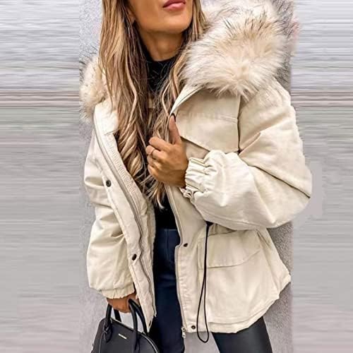 A Nők Plus Size Téli Kabát Hajtókáját Gallér, Hosszú Ujjú Kabát Sűrűsödik Kabát, Dzseki, Meleg, Kapucnis, Vastag, Párnázott Felsőruházat