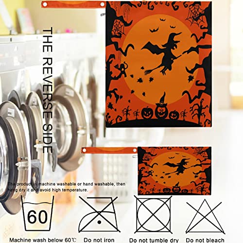 visesunny Kreatív Stílus Boldog Halloween Boszorkány, Illetve Bat 2db Nedves Táska Cipzáras Zseb, Mosható, Újrahasználható Tágas Táskában,Utazás,