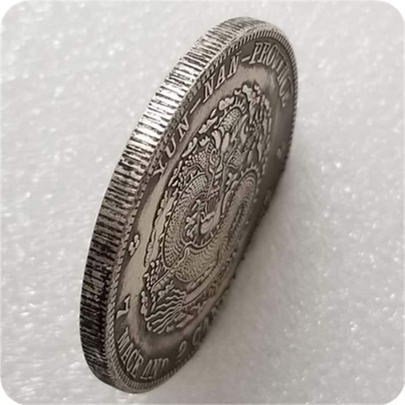 Antik Kézműves Megvastagodott Guangxu Yuanbao Jiangsu Hét Érme Két Cent Emlékérme Ezüst Dollár Gyűjtemény 0309