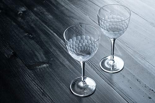 Amehla Kaptár Üveg Honeycomb Nick & Nora Koktél Szemüveg, 5oz Coupe Martini, Manhattan, legjobbak Kézműves Koktélok Üveg (Pack 4)